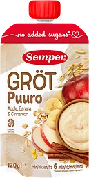 Gröt Äpple Banan Kanel