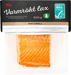 Lax Färsk Varmrökt i bit Naturell Miljömärkt