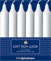 Lykt & lucialjus Vit 6-p