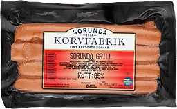 Korv Sorunda Grill 65% Kötthalt Sorunda Korv