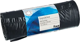 Sopsäck 125l med Handtag Svart