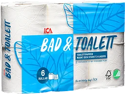Toalettpapper 6-p Miljömärkt