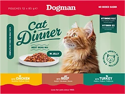 Helfoder Katt Meny Mix Gele 12-pack 1kg