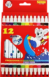Fiberpennor dubbelspets 12-p