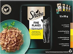 Kattmat Fine Flakes Anka/Kyckling/Fjäderfä/Kalkon 12-p