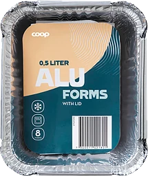 Aluminiumform med lock 8-pack