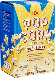 Popcorn Mikropopcorn smörsmak 3-p