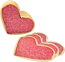Hjärtformad Ostsalami