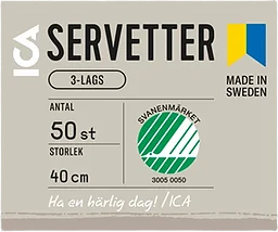 Servett Grå 40cm 50-p