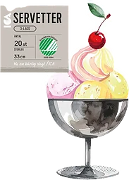 Servett 33cm Ice Cream Coupe 20-p