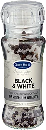 Black & white Tellicherry Peppar & bergsalt Kvarn