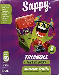 Isglass Triangle Freeze Pops Summer Fruits 8-p