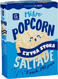 Mikropopcorn Extra Stora Saltade 3-pack