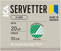 Servett Grå 33cm 20-p