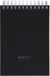 Spiralblock Note Svart A6