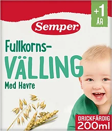 Fullkornsvälling med havre Drickfärdig Från 1år