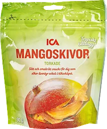 Mangoskivor Torkade