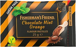 Pastiller Chocolate Mint Orange Sockerfri Fisherman''s Friend