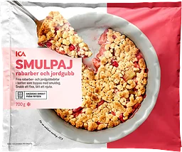 Smulpaj rabarber & jordgubb Fryst bakmix