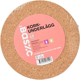 Korkunderlägg 19,5cm 2-p ICA