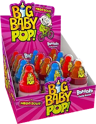 Godis Big baby pop Mega sour Blandade smaker 1-p