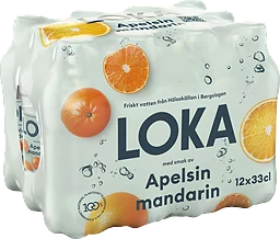 Kolsyrat vatten Apelsin mandarin 12-pack