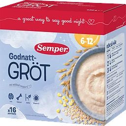 Godnatt Gröt Naturell 6-12 Mån