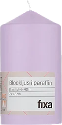 Blockljus 12cm Lila 7x12cm