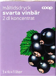 Måltidsdryck Koncentrat Svarta vinbär