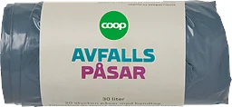 Avfallspåse med handtag Grå 30L 20-pack
