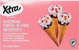 Glasstrutar Jordgubb & vanilj 8-pack