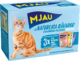 Kattmat Våtfoder Multibox Lax, kyckling, räka & oxkött 12-pack
