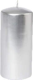 Blockljus shiny Silver 15cm