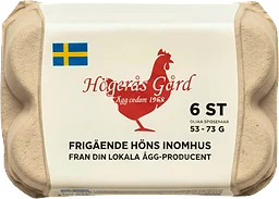 Ägg M/L 6-pack Frigående Höns Inomhus