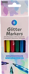 Fiberpennor glitter 6-p