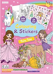 Målarbok Sagovärld med stickers