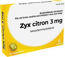 Halstablett Citron 3mg