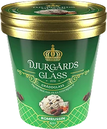 Gräddglass Romrussin