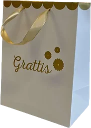 Mediumpåse Vit Grattis