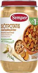 Barnmat Sötpotatis med kyckling & linser 12 Mån