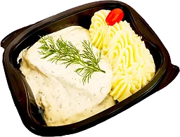 Fiskfilé Ångad Med Potatismos & Dillsås 450g