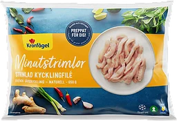 Kycklingbröstfilé, Minutstrimlor