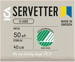 Servett 40cm Röd 50-p