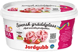 Jordgubb Gräddglass