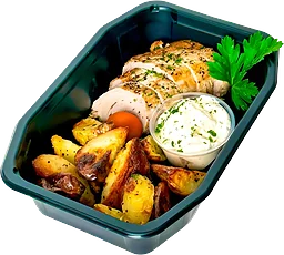 Fläskfilé Med Klyftpotatis & Örtsås ca