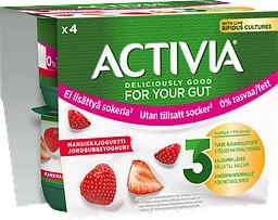 Yoghurt Jordgubb 0% 4-pack
