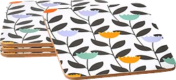 Glasunderlägg Tulip 10 cm 4-pack