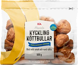 Kycklingköttbullar Stekta Färska