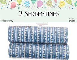 Serpentiner mönster/blå