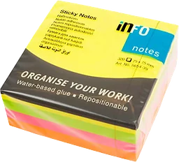 Sticky Notes Färgad Kub